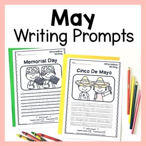may writing prompts worksheets monthly first grade second grade